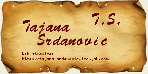 Tajana Srdanović vizit kartica